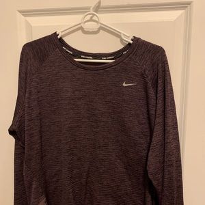 purple nike long sleeve top